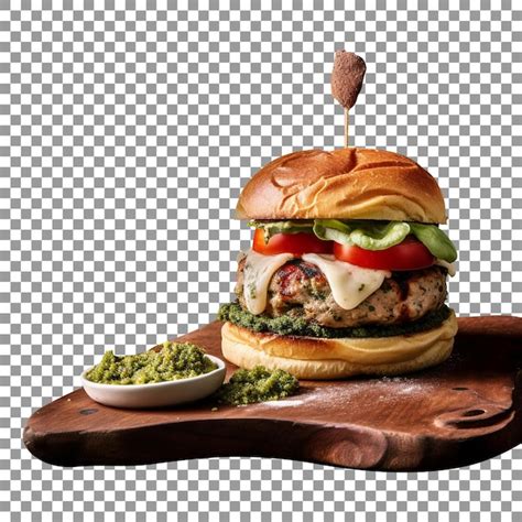 Delicioso Hamb Rguer De Peru Pesto Isolado Em Fundo Transparente Psd