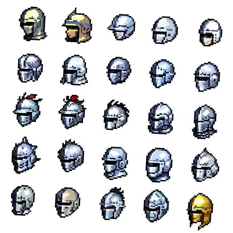 25+ Helmet Pack - Pixelart / Pixel Art sprite Equipment Pack RPG by ...