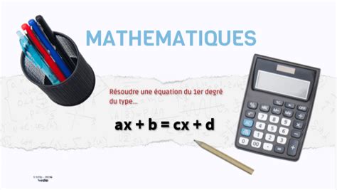 Cours Equation Du Type Ax B Cx D