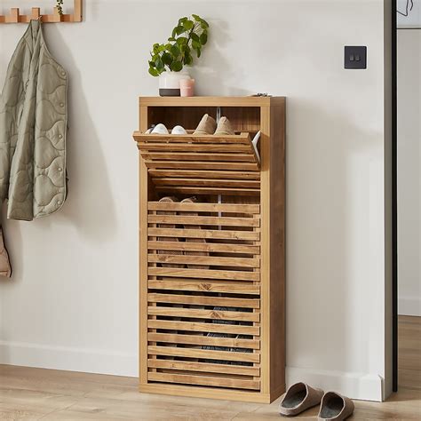 Erik Slatted Shoe Storage Unit Homebase