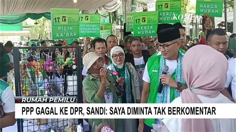 Soal PPP Gagal Ke DPR Sandoaga Uno Saya Diminta Tak Berkomentar