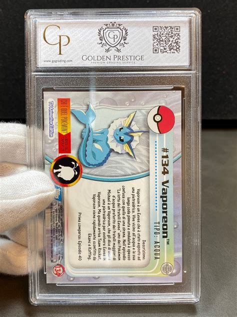 Pok Mon Card Card Graded Gp Pokemon Italian Vaporeon