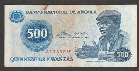 Africa Angola 500 Kwanzas 1976 Banknote Banco Nacional For Sale