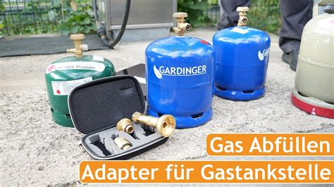 Gasflasche selbst befüllen an Gastankstelle Wiederbefüllbare