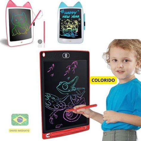 Tablet Infantil Lousa Mágica Tela Lcd De Escrever E Desenhar Lousa