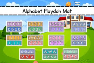 Lowercase Alphabet Playdoh Mat Graphic By Spoiled By Madhuri Creative