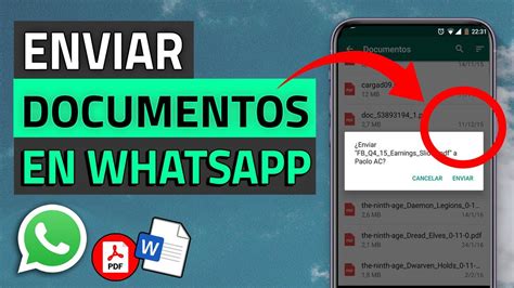 CÓMO ENVIAR DOCUMENTOS DE WORD PDF Y OTROS POR WHATSAPP Fácil y