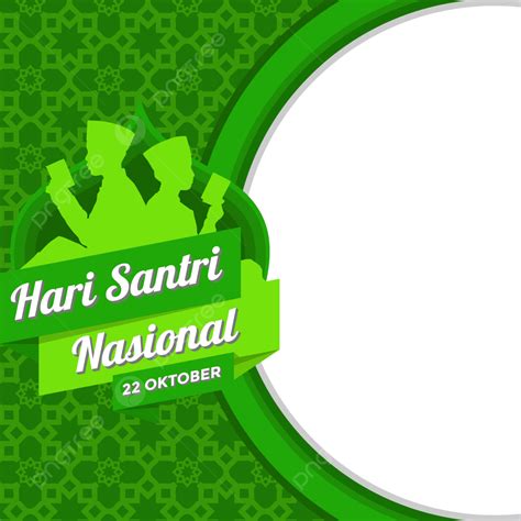 Twibbon Hari Santri Nasional Con Marco Circular PNG Twibbon Hari