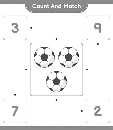 Count And Match Count The Number Of Soccer Ball And Match With The