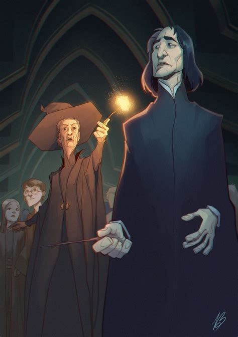 Artstation Mcgonagall Vs Snape Valerio Buonfantino Harry Potter