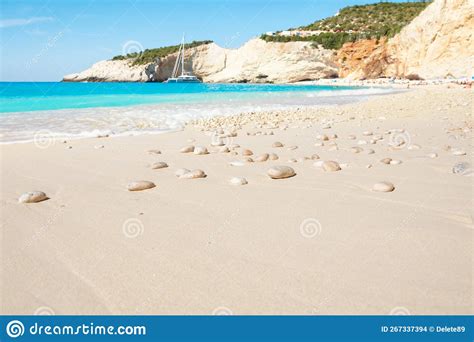 Landscape With Porto Katsiki Beach On The Ionian Sea Lefkada Island