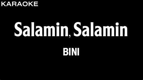 Bini Salamin Salamin Karaoke Version Hq Audio Youtube