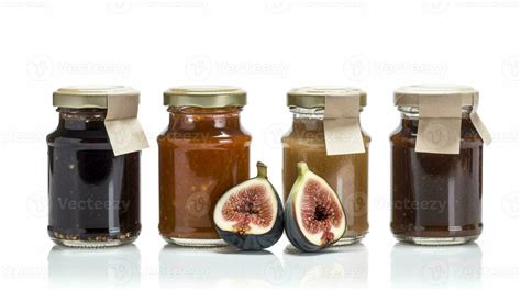 Fig jam with dried figs Jars on white background with Generative AI 23294329 Stock Photo at Vecteezy