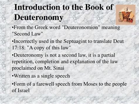 PPT - Introduction to the Book of Deuteronomy PowerPoint Presentation, free download - ID:3915343