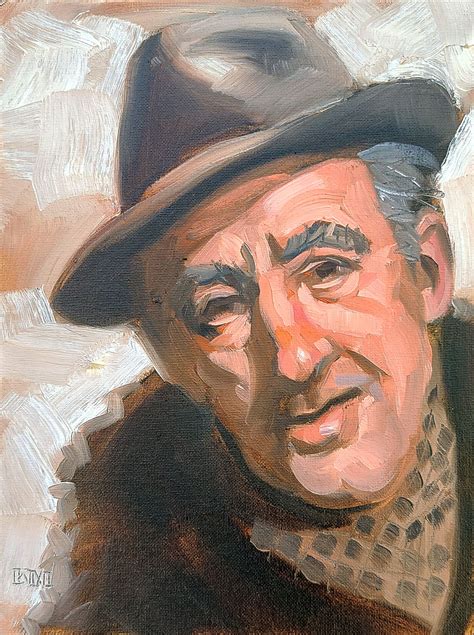 Portrait Of Sig Arno Actor X Inches Oil On Canvas Panel By Kenney