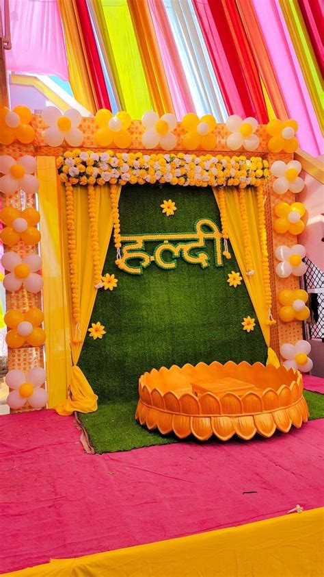 Pin By Priya Srivastava On Shaadi In Haldi Function Decoration