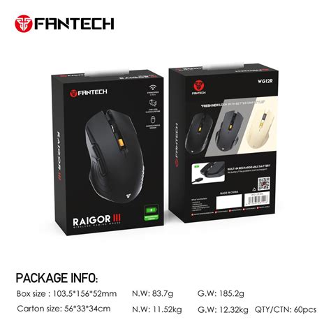 Raigor Iii Wg R Wireless Mouse Black Fantech