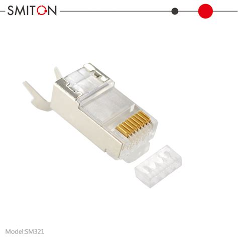 Cat7 Shielded Connector 8 Pin Cat 7 RJ45 Connector Modular Plug Cat7