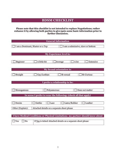 Bdsm Form Editable Template Airslate Signnow