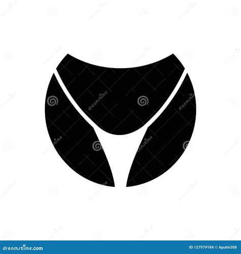 Women S Bikini Panties Thong Icon Black Isolated Stock Vector Illustration Of Model Clothing