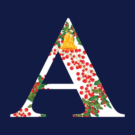 Christmas Alphabet Illustration Alphabet Vector In Christmas Theme