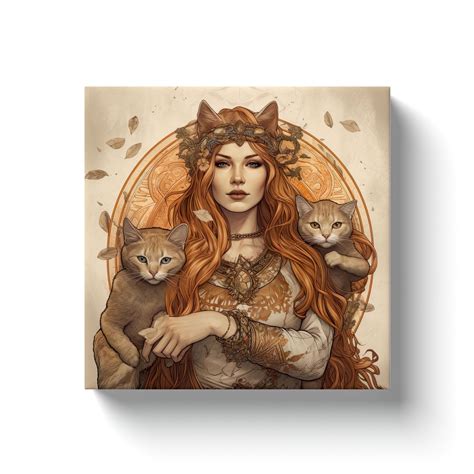 Freyja Canvas Wall Art Freya Art Print, Freyja Art Print, Asatru ...