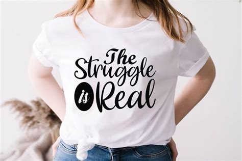 Funny Svg Design The Struggle Is Real Graphic By Eman Graphics