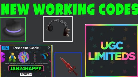 Newest Ugc Limited Codes In January Codes For Roblox Ugc