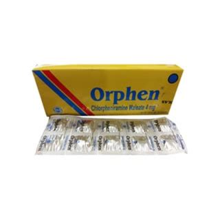 Jual Orphen Kaplet Chlorpheniramine Maleate Mg Ctm Obat Gatal