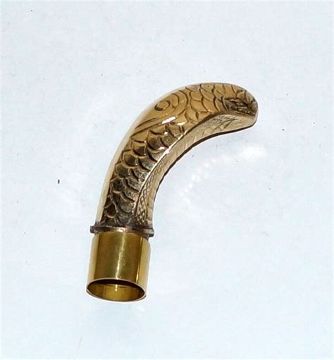 Brass Handle Snake Head Golden Handle For Walking Sti Gem