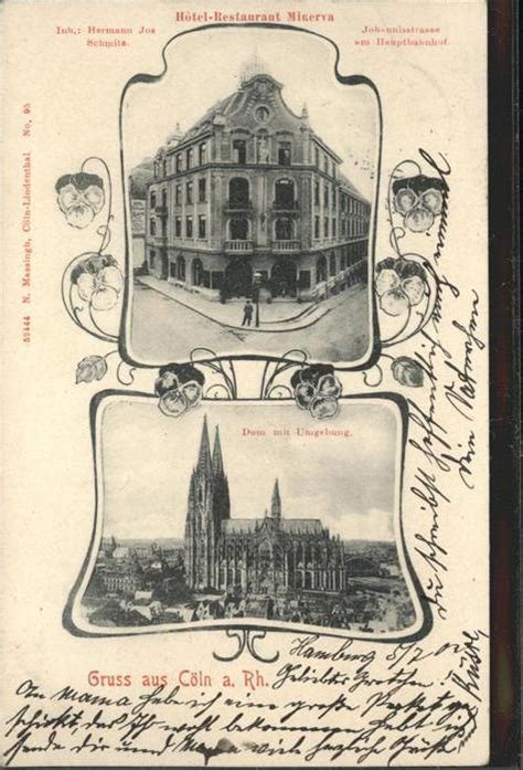 Postkarte Carte Postale 41013057 Koeln Rhein Hotel Minerva Koeln