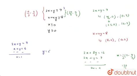 Minimize Z 2x 3y Subject To Constraints X Y Ge 6 2x Y Ge 7 X