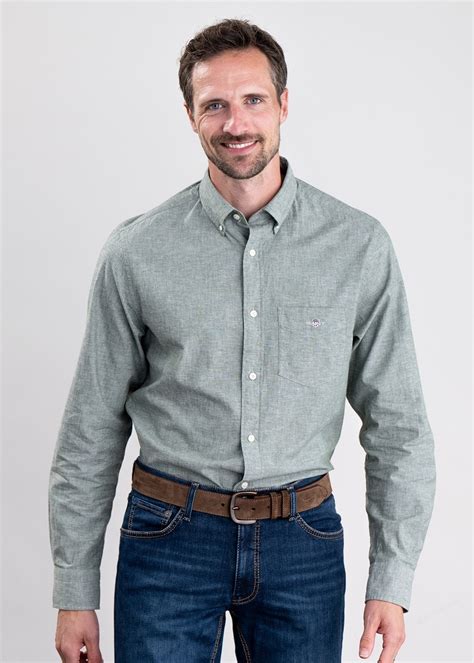 Gant Cotton Linen Shirt Mens From Humes Outfitters