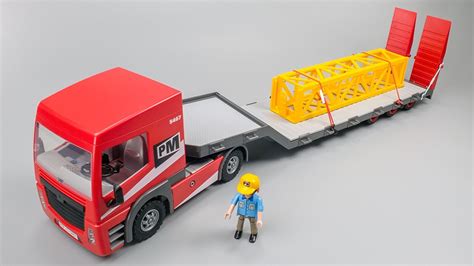 Playmobil Schwertransporter Mit Bauteil Youtube