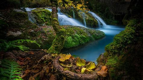 Enchanted Forest Waterfall Serenity - backiee