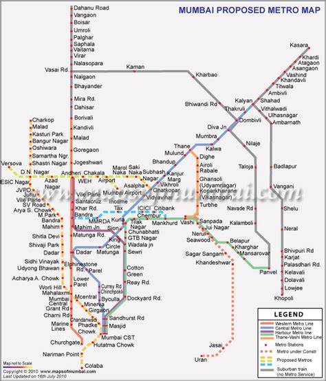 Mumbai Metro Map Metro Map Travelquazcom