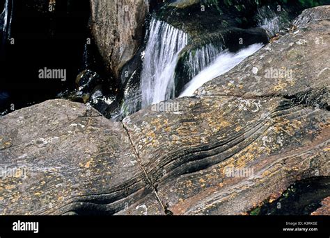 Rock Shapes And Waterfall Stonethwaite Beck Langstrath Valley