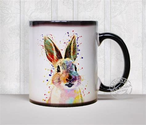 Bunny Rabbit Mug Rabbit Coffee Mug Nursery Animal Mug Etsy Forest