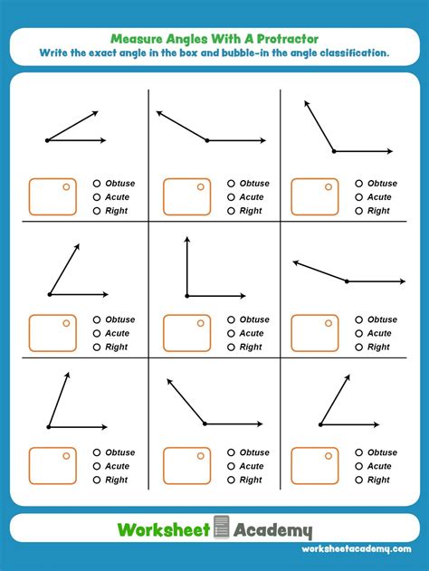 Measuring Angles Worksheet Grade 6 Pdf - Angleworksheets.com