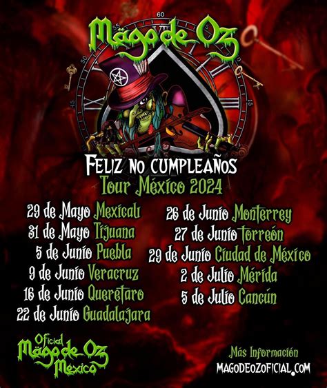 MÄGO DE OZ Feliz No Cumpleaños Tour Mexico 2024 Ciudades Fechas