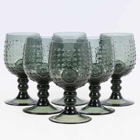 GLAS 6 St Hertig Carl Reijmyre 1900 Tal Glas Serviser Auctionet