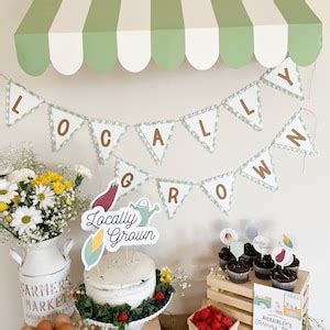 Farmers Market Birthday Party Decor Baby Shower Decorations Farm Themed