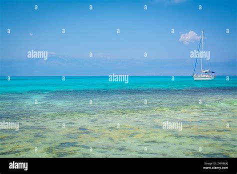 Beautiful Beach With White Sand And Blue Water Stock Photo Alamy