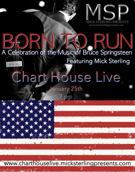 Cate - No one does Bruce better than Mick Sterling. Chart House Live in