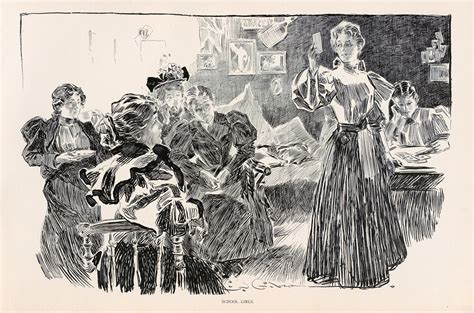 School Girls By Charles Dana Gibson Artvee