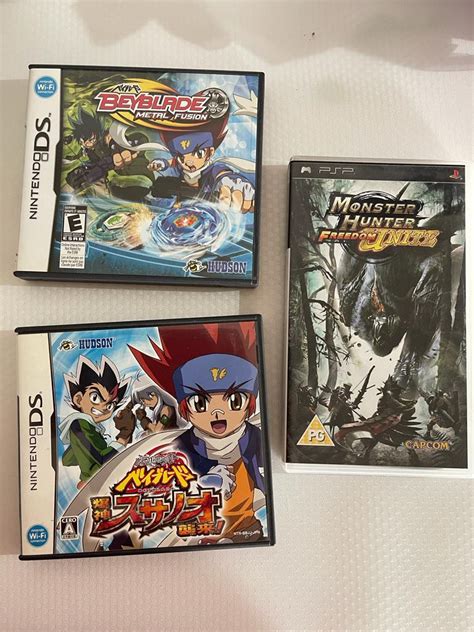 Beyblade Metal Fusion Nintendo Ds Nds Game Psp Monster Hunter Freedom