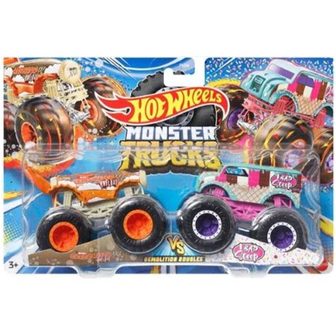 Mattel Hot Wheels Monster Trucks Demoli N Duo Carbonator Xxl Hwfloat A Bad Scoop Max Kovy