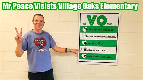 Mr Peace Visits Village Oaks Elementary In Novi Michigan Youtube