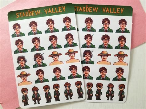 Stardew Valley Harvey Planner Sticker Sheet Stardew Etsy Uk