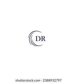 Dr Logo D R Design White Stock Vector Royalty Free